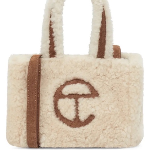 🆕UGG X TELFAR REVERSE SHEARLING MINI SHOPPING BAG WITH ATTACHED CROSSBODY STRAP - Picture 6 of 16